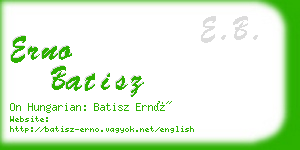 erno batisz business card